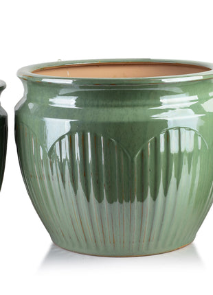 NEVA GREEN Komplet 3 osłonek  ceramiczny Xl: 50x50x45/ L:42x42x42/ M:35x35x38cm