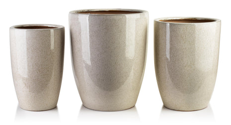 NEVA NATURE Komplet 3 osłonek ceramicznych XL:40x40x49/ L:32x32x45/ M:26x26x41cm