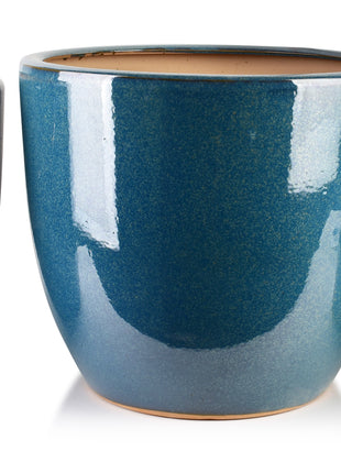 NEVA BLUE Komplet 3 osłonek  ceramicznycXl: 50x50x45/ L:42x42x42/ M:35x35x38cm