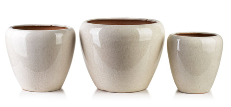 NEVA LIGHT STONE Komplet 3 osłonek ceramika 46x46x38,36x36x34, 27x27x31cm